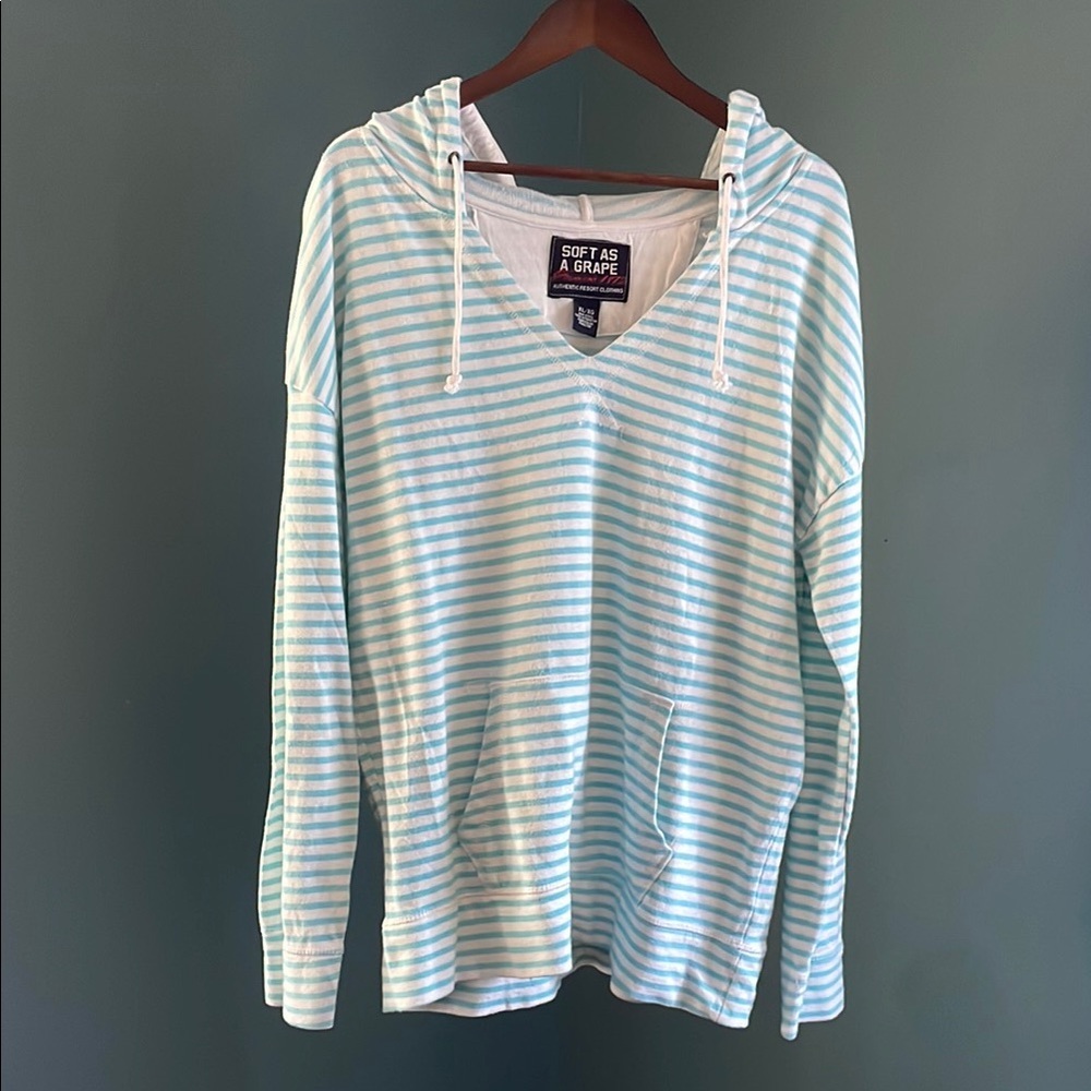 Soft As A Grape Striped Hoodie – Cape Cod’s, Secret in Coastal Comfort XL